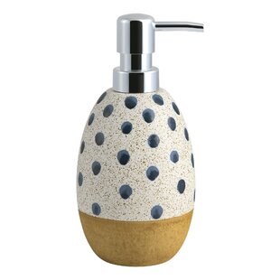 ALLURE HOME CREATIONS Farmouse Dot Ceramic / Porcelain Soap / Lotion Dispenser