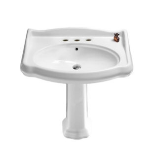 CeraStyle By Nameeks 1837 21.1'' White Ceramic Specialty Bathroom Sink with Overflow