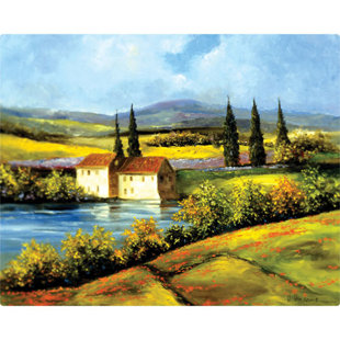 Magic Slice 12" x 15" Tuscan Scene Design Cutting Board