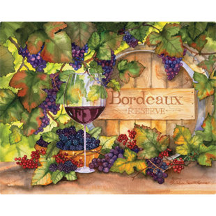 Magic Slice 12" x 15" Bordeaux Design Cutting Board