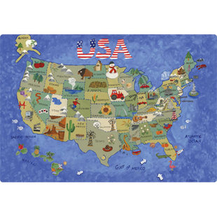 Magic Slice 9.5" x 12.5" USA Map Design Cutting Board