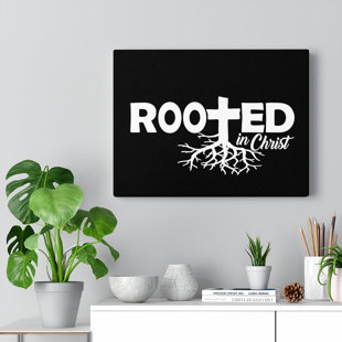 BLUE ELEPHANT Rooted In Christ - Wrapped Canvas Print