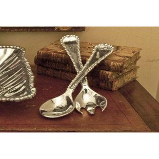 BEATRIZ BALL Organic Pearl 2 Piece Salad Servers Set