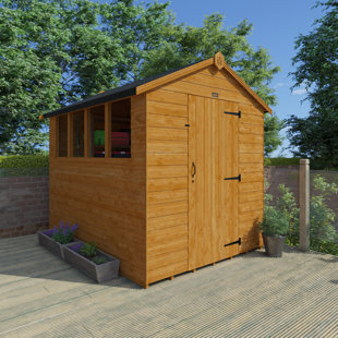 TIGER SHEDS 6 ft. W x 8 ft. D Solid Wood Shiplap Apex Garden Shed