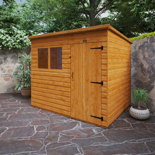 TIGER SHEDS Tiger 8 ft. W x 6 ft. D Solid Wood Shiplap Pent Garden Shed