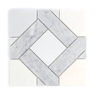 EMSER TILE Alluro™ 9" x 9" Natural Stone Marble Look Wall & Floor Tile