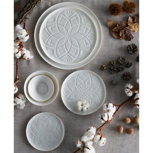 PORLAND Christina 4 Piece Dinnerware Set, Service for 1