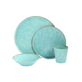 PORLAND Christina 4 Piece Dinnerware Set, Service for 1