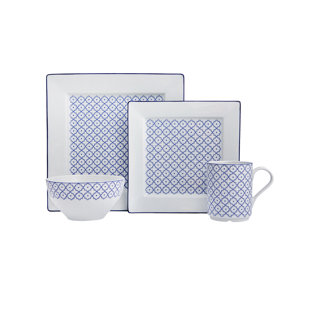 Porland Blue Passion Porcelain China Dinnerware Set