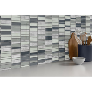 EMSER TILE La Vie™ Beveled Glass Grid Mosaic Tile