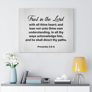 TRINX Trust in The Lord Proverbs 3:5-6 Wall Art Christian Home Décor