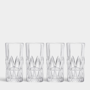 ORREFORS Peak 12.5oz. Highball Glass Set (Set of 4)