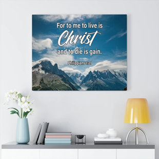 TRINX To Live Is Christ Philippians 1:21 Wall Art Christian Home Décor