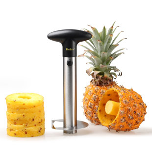 Deiss Pro Pineapple Corer — 2 In 1 Stainless Steel Pineapple Cutter Tool & Corer Tool Kitchen - Pineapple Corer And Slicer Tool - Fruit Cutter Tool, Pineapple Slicer And Corer - Dishwasher Safe