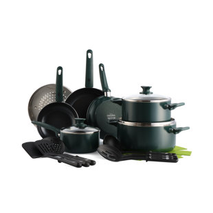 Greenpan Cambridge Emerald Green Keramik Antihaft-Set 15-teilig