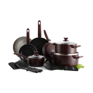Greenpan Cambridge Ruby Red Keramik Antihaft-Set 15-teilig