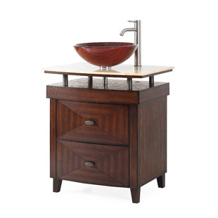 BENTON COLLECTION 32'' Single Bathroom Vanity with Cultured Marble Top