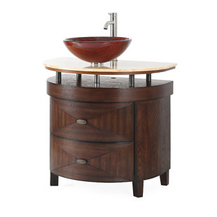 BENTON COLLECTION 32'' Single Bathroom Vanity with Cultured Marble Top