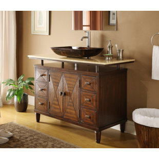 BENTON COLLECTION 48'' Single Bathroom Vanity with Cultured Marble Top