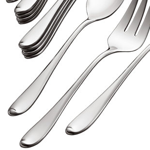 HAMPTON FORGE 45 Piece 18/10 Stainless Steel Flatware Set, Service for 8