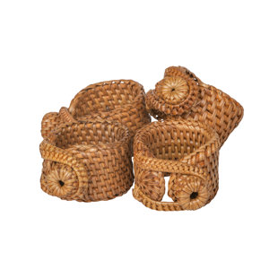 ROSECLIFF HEIGHTS Bavan Rattan Napkin Ring (Set of 4)