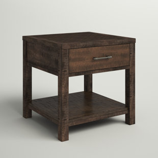 MILLWOOD PINES Azareth Solid Wood End Table with Storage