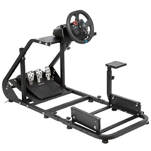 Anman Racing Simulator Cockpit Stand with Red Racing Chair fit Logitech G29 G920 G923 Thrustmaster