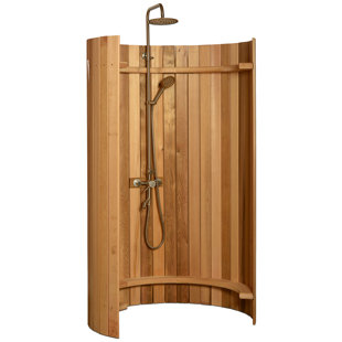 ALMOST HEAVEN SAUNAS Ellipse Outdoor Shower in Clear Cedar