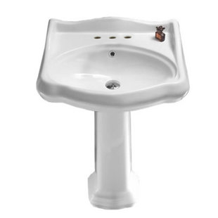 CeraStyle By Nameeks 1837 White Ceramic Specialty Bathroom Sink with Overflow