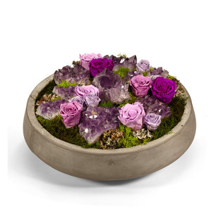 T&C FLORAL COMPANY Preserved Rose Arrangement in Planter