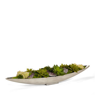 T&C FLORAL COMPANY Greenery 7'' Faux Plant in Ceramic Pot