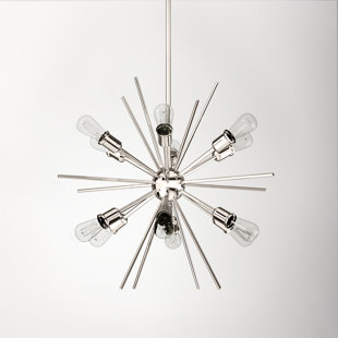 ALLMODERN Morrison 12 - Light Dimmable Sputnik Modern Linear Chandelier