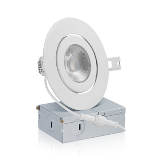 QPlus 4 Inch Adjustable Eyeball Gimbal LED Recessed Light Canless (Set of 20)