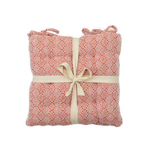 BLOOMSBURY MARKET SG Recy Cott Dia Dining Chair Seat Cushion (Set of 2)