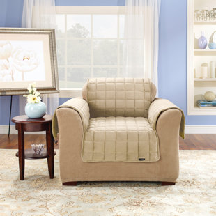 SURE FIT Deluxe Comfort Box Cushion Armchair Slipcover