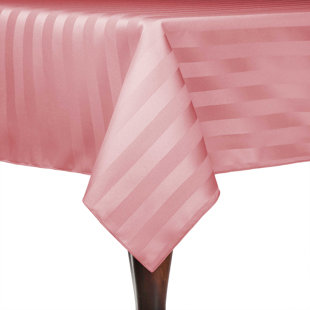 Ultimate Textile Satin Stripe Square Tablecloth