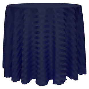 Ultimate Textile Satin Stripe Round Tablecloth