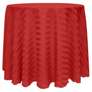 Ultimate Textile Satin Stripe Round Tablecloth