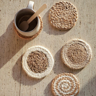 KORISSA No Pattern Round Coaster