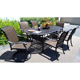 SOL 72 OUTDOOR™ Harland 6 - Person Oval Outdoor Dining Set