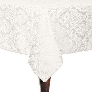 Ultimate Textile Saxony 72 X 72-Inch Square Damask Tablecloth White