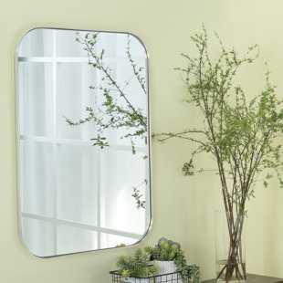 LATITUDE RUN® Mid-Century Modern Chic Metal Rounded Wall Mirrors