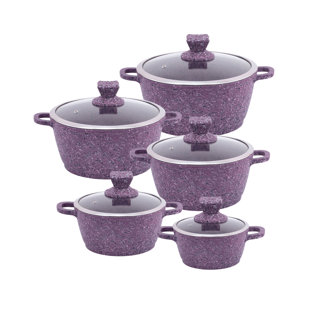 SQ Professional Nessa 5 - Piece Non-Stick Aluminium Cookware Set- Induction Ready