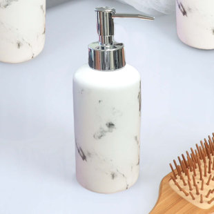 EVIDECO Marble Effect Bath Hand Soap Dispenser or Lotion Dispenser 10 FL OZ