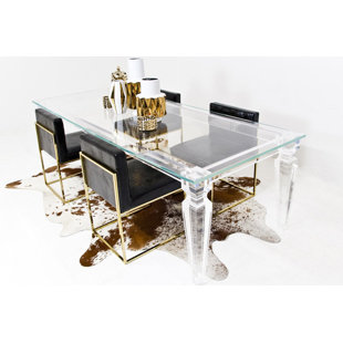 MODSHOP Lucite Glass Dining Table