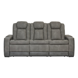 EBERN DESIGNS Nate 86'' Faux Leather Power Reclining Sofa