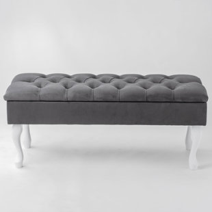 BENCH4HOME Velvet Upholstered Storage Bench