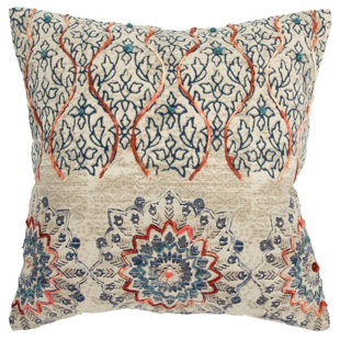 HOMEROOTS Ikat Cotton Throw Pillow