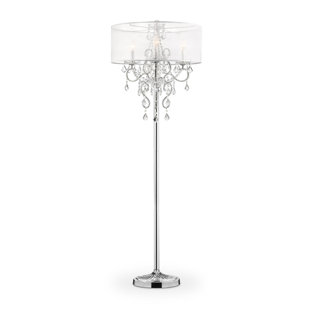 HOMEROOTS HRT Furniture 63'' White LED Candelabra Floor Lamp