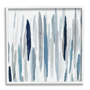 STUPELL INDUSTRIES " Abstract Thick Brush Blue Grey Paint Drip " by Susan Jill